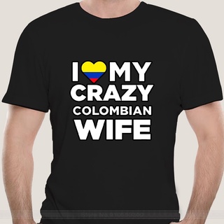 เสื้อยืดผ้าฝ้าย พร้อมส่ง เสื้อยืดแขนสั้น พิมพ์ลาย I Loe My Crazy El Saladoran Wife El Salador หลากสี สําหรับผู้ชาย