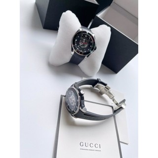 🦋สินค้าพร้อมส่ง🦋  New🍥 Gucci dive หน้าแมวหายากมาก ✨✨✨ หน้าปัด 40mm. สายซิลิโคน ใส่ได้ทั้ง ช/ญ 🇮🇹 มีใบรับประกัน