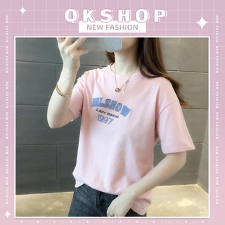 QKshop 💝เสื้อยืดคอกลมแขนสั้นสกรีนลายน้องอัลปาก้าตรงด้านหน้า เสื้อสีพื้นมีให้เลือกถึง 3 สีดูเรียบๆ ไม่ดูเยอะจนเกินไป ✨🛍️