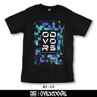 Overdose T-shirt เสื้อยืดคอกลม สีดำ รหัส BI-10(โอเวอโดส)