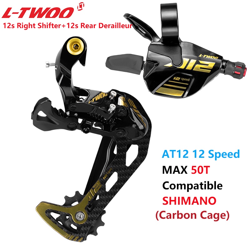 Ltwoo AT12 คันเกียร์คาร์บอน 1x12S 12V ความเร็ว 12 ระดับ และตีนผีหลัง สําหรับ SHIMANO M7100 M8100 M91