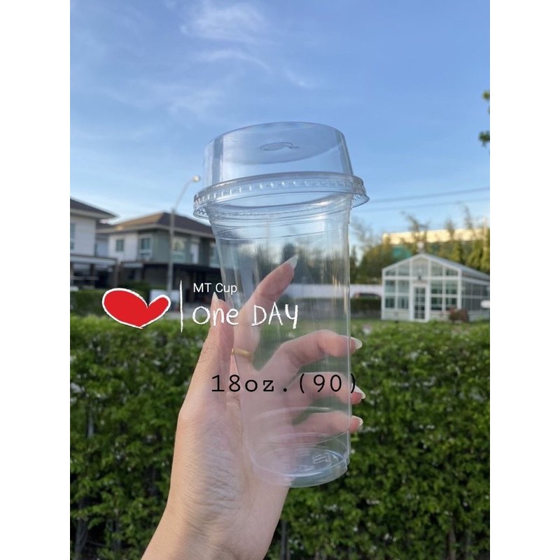 🔥 แก้วทรงสูง PP 16,18,22 oz. ปาก90mm.รายการแยกแก้วและฝา - รูปที่ 2