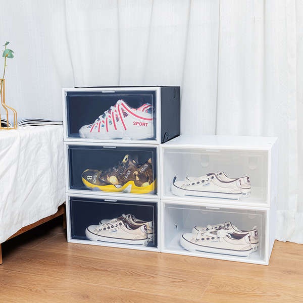 กล่องใส่รองเท้ Ins Shoe Rack Flipping High and Low Shoe Storage Boings ...