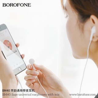 Borofone BM40 หูฟัง Small Talk. แบบทรงหูแบน ใส่ไม่เจ็บหู ฟังเพลงได้ คุยโทรศัพท์ได้