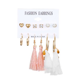 ตุ้มหูแฟชั่น ต่างหูแฟชั่น ตุ้มหูแบบเซ็ท หลากหลายรูปแบบ Women Earring, Fashion Earring