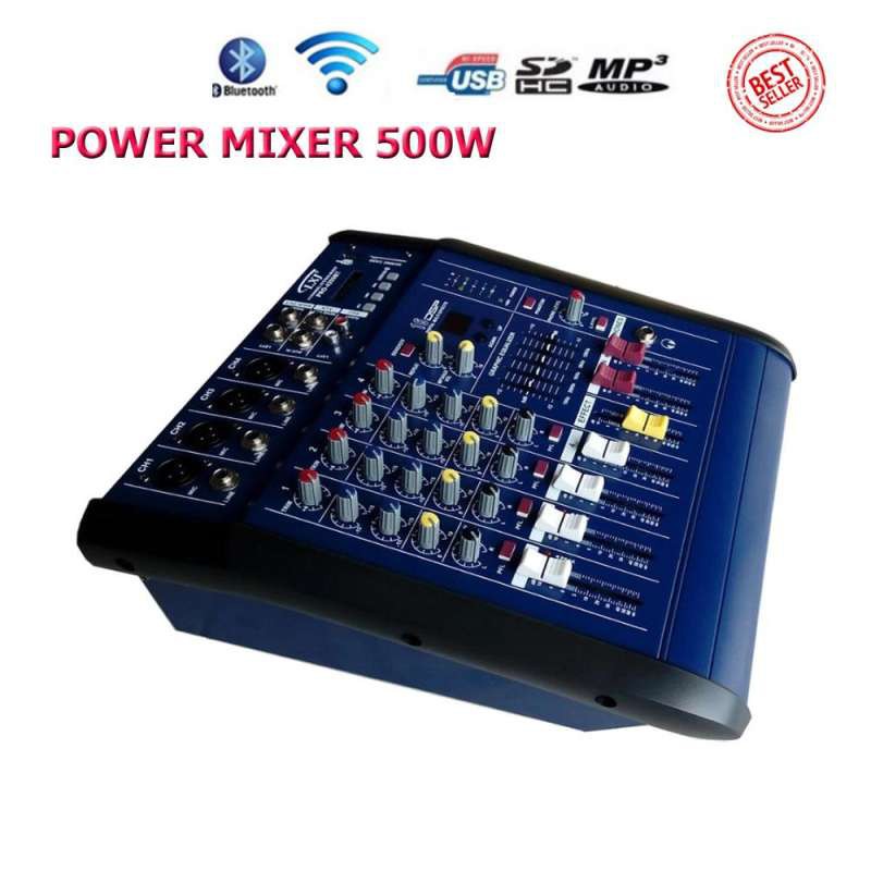 Power Mixer เพาเวอร์มิกเซอร์ เครื่องผสมสัญญาณเสียงมีเครื่องขยายเสียงในตัว รุ่น 6300BT เพาเวอร์มิกเซอร์ ขยายเสียง600W