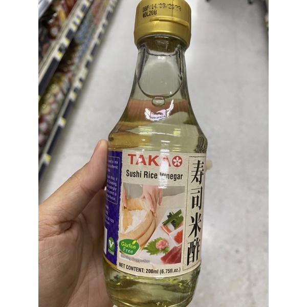 น้ำส้มสายชู สำหรับปรุง ข้าวซูชิ ตรา ทาคาโอะ 200 Ml. Sushi Rice Vinegar ( Taka Brand )
