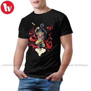 ผ้าฝ้ายคอกลมเสื้อยืด แขนสั้น พิมพ์ลาย Monkey King Monkey King สุดเท่ สําหรับผู้ชาย ไซซ์ 4xlfrom S-4XL