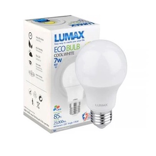 Lumax L&amp;E LED Bulb A60 หลอดไฟบ้าน E27 7W  แสงสีนวล คูลไวท์ 4000K