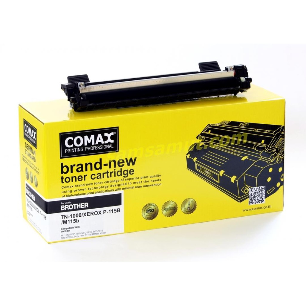 Comax tn-1000 xl หมึกโทนเนอร์ เทียบเท่า hl1110 พิมพ์ 2000 แผ่น ผงหมึกดำมาก ปริมาณมากเป็นพิเศษ tn1000