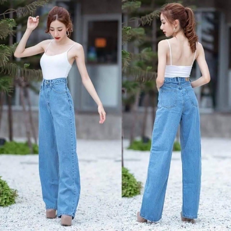 👖 Oops Jeans  กางเกงยีนส์ กางเกงขายาว ทรงกระบอก เอวสูง ทรงสวย งานละเอียดมากจร้าแม่