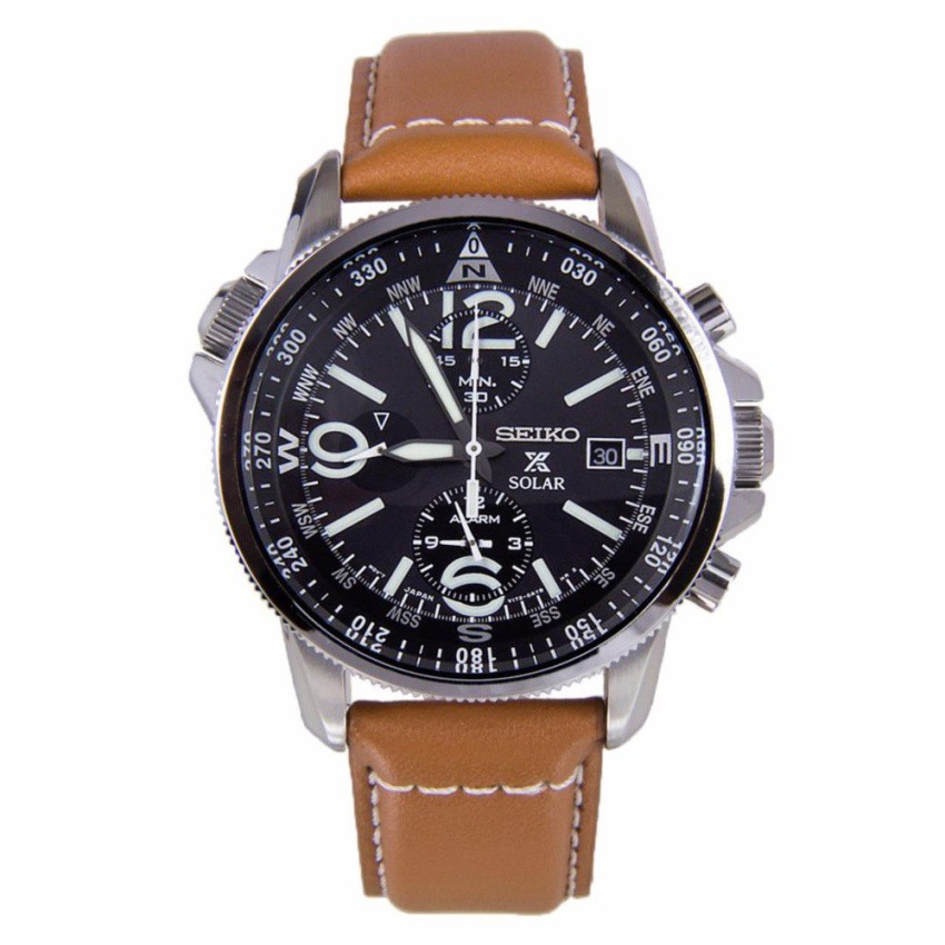 Seiko นาฬิกาข้อมือผู้ชาย Brown สายหนัง รุ่น SSC081