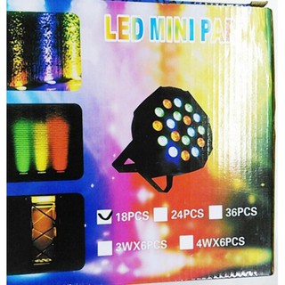 ไฟดิสโก้ PAR LED 18 RGB LED Party ไฟเธค  ปรับได้