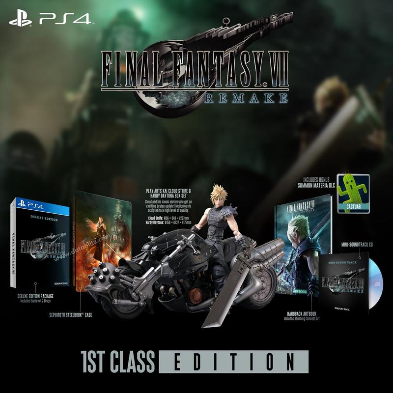 PLAY ARTS KAI : FINAL FANTASY 7 REMAKE : 1st CLASS CLOUD STRIFE & HARDY DAYTONA ของใหม่ ของแท้ 100%