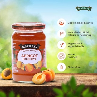 Mackays Apricot Preserve Jam 340g. แมคเคย์ แยมแอปพริคอต