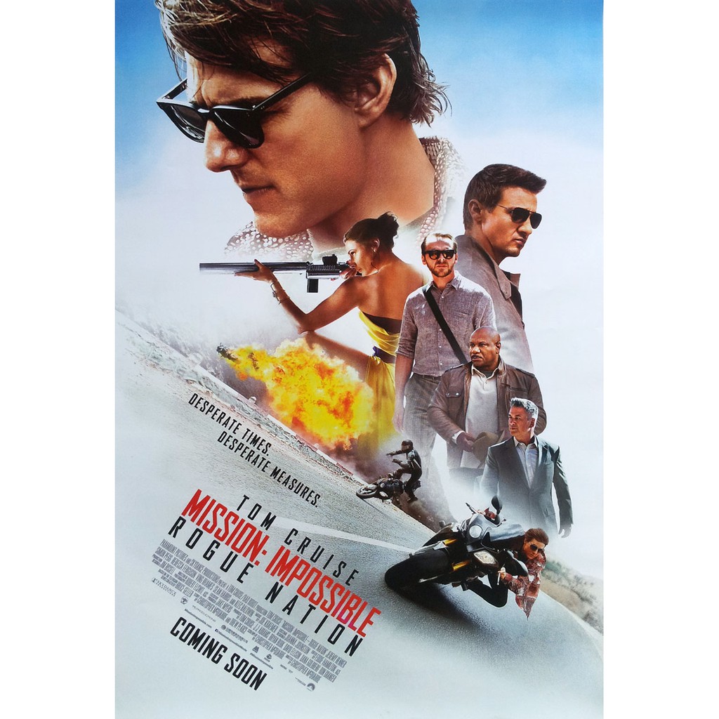 โปสเตอร์ หนัง มิชชั่นอิมพอสซิเบิ้ล 5 Mission Impossible Rogue Nation 2015 POSTER 24”x35” Inch Spy Mo