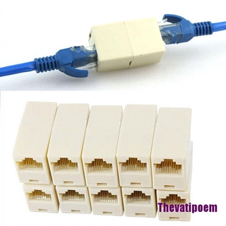 (Tham) สายเคเบิ้ลเครือข่ายอีเธอร์เน็ต Rj45 Female To Female Lan 10 ชิ้น