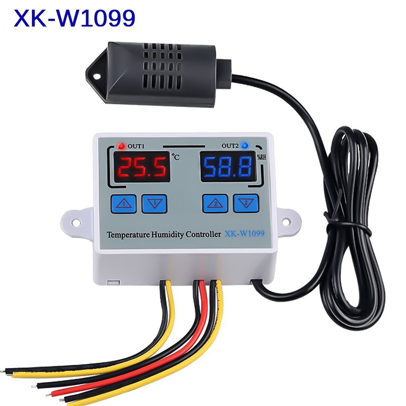 W1099 Dual Digital Thermostat Humidistat ไข่ Incubator อุณหภูมิความชื้น Controller เครื่องวัดอุณหภูม