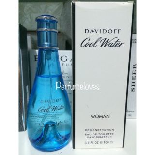 (แท้100%)  Davidoff cool water women edt 100ml กล่องเทสเตอร์  per9