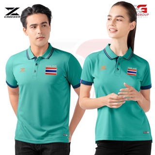 CASDENZA  เสื้อโปโลชาย เสื้อทำงานชายสีเรียบ ยี่ห้อ CADENZA CDL-8  แถมธงชาติอกซ้ายฟรี ของแท้ 100% SET1