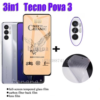 Tecno Pova 3 ฟิล์มเซรามิค ผิวด้าน สําหรับ Infinix note 10 pro Tecno Pova 3 ป้องกันหน้าจอ เลนส์กล้อง ฟิล์มป้องกัน