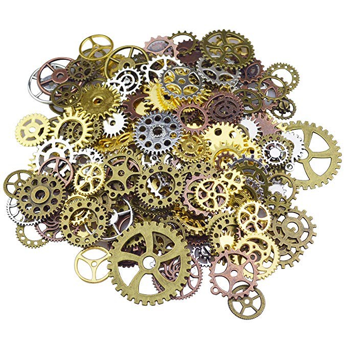 💰💰💰30g Steampunk Gear Cog นาฬิกาล้อ Charms จี้เครื่องประดับทําอุปกรณ์เสริม
