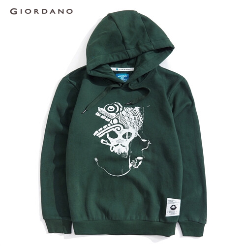 GIORDANO BSX MEN Von printed long-sleeve hoodie 84089679