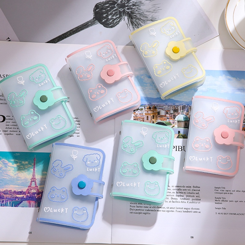 กระเป๋าใส่บัตรลายการ์ตูนความจุขนาดใหญ่ 20 ช่อง