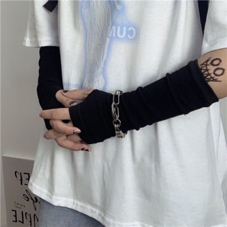 🔥Sale🔥ถุงมือปอกแขนสวมนิ้ว Y2K Gothic Gloves พร้อมส่ง