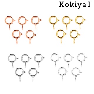 [kokiya1] ตะขอสปริงเชื่อมต่อแหวน สีเงิน 5 มม. สําหรับทําเครื่องประดับ 5 ชิ้น