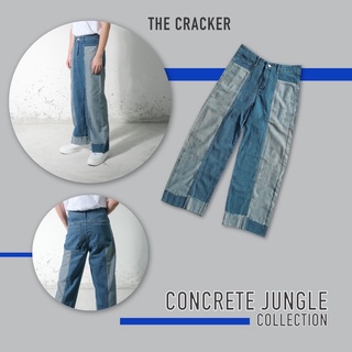 The CRACKER : Concrete Jungle Jeans : กางเกงยีนส์ ผ้าตัด-ต่อ