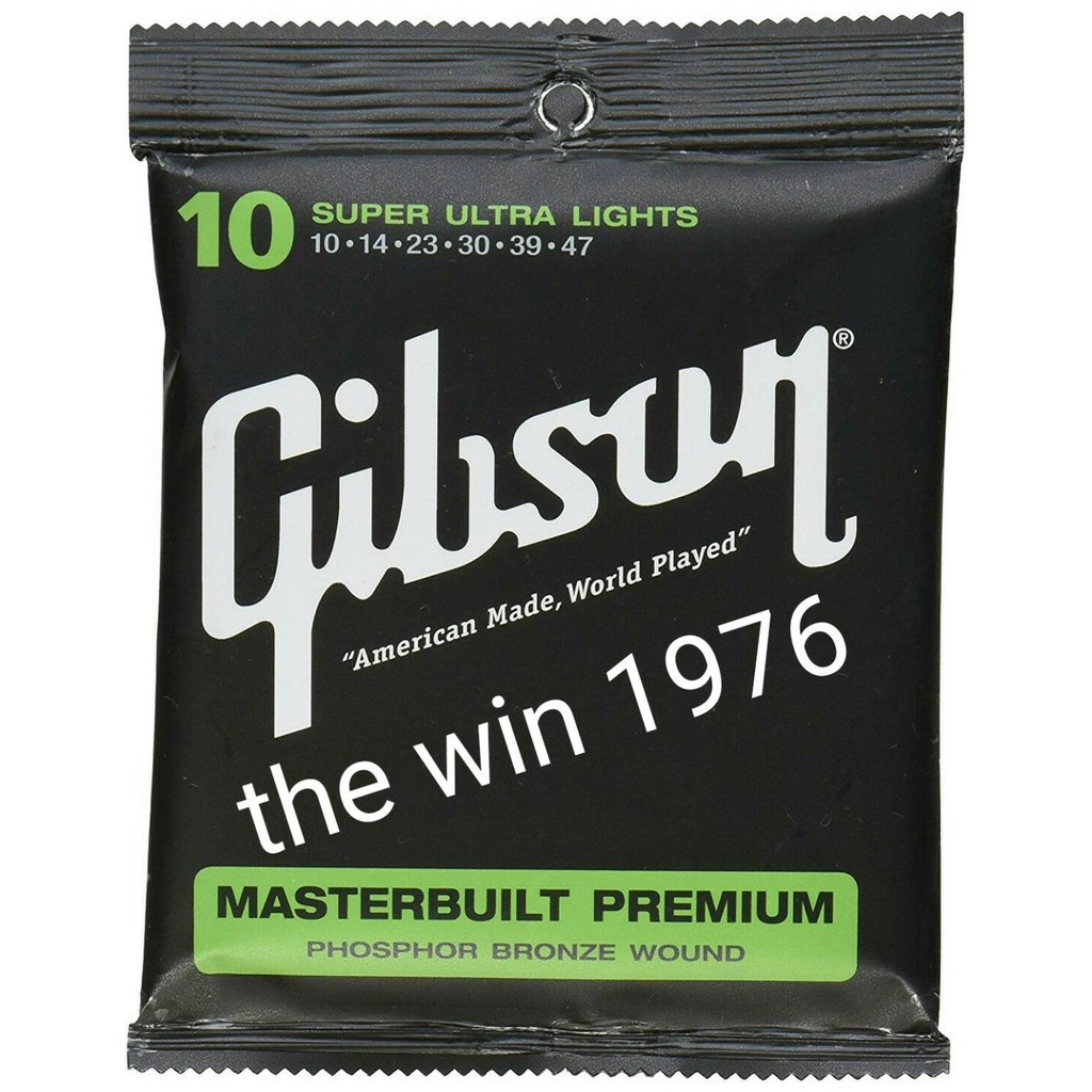 สายกีต้าร์โปร่ง สายกีต้าร์ไฟฟ้า Gibson ครบชุด 6 เส้น แถมปิคกีตาร์อย่างดี มูลค่า 90บาท