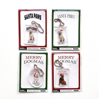 Studio cool kids - merry dogmas and santa paws keychain / พวงกุญแจน้องหมาคริสมาสต์