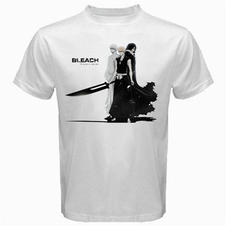 เสื้อยืดผู้ชาย Bleach Grim Reaper เสื้อยืดผู้ชาย แขนสั้น อะนิเมะ Virtual Black Ride 100%