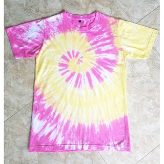 เสื้อมัดย้อมลายก้นหอยสีพาสเทล