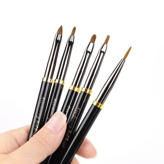 2026 ไนลอนปากกาเล ็ บเครื ่ องมือสําหรับการออกแบบเล ็ บแฟชั ่ น 1 Pc สีดําเล ็ บแปรงอุปกรณ ์ เสริมสําหรับ DIY Art ตกแต ่ ง