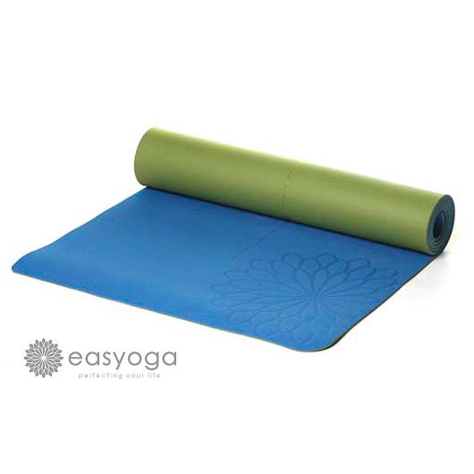 easyoga เสื่อโยคะ Premium Eco-care - สีฟ้าผสมเขียว (W 61 x L 183 cm x H 5.5 mm)