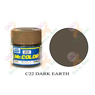 สีสูตรทินเนอร์ Mr.hobby Mr.color C22 Dark Earth Semi-Gloss 10ml