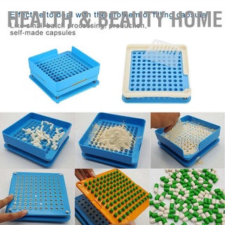 [ลดล้างสต๊อก]Health &amp; Beauty Home จานแคปซูลเปล่า 100 หลุม พร้อมตัวเกลี่ย สำหรับใส่ผงแคปซูล วิตามิน #00