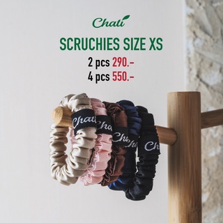 CHATI SILK SCRUNCHIES 19 mm รุ่น Mini ยางมัดผมไหมมัลเบอร์รี่ 100%