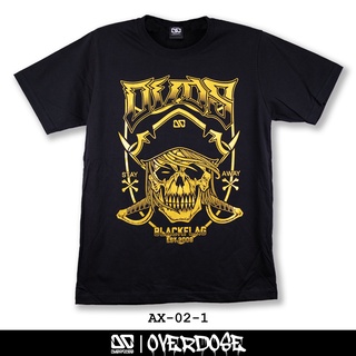 Overdose T-shirt เสื้อยืดคอกลม สีดำ รหัส AX-02-1(โอเวอโดส)