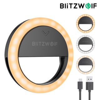 Blitzwolf® Bw-sl0 Pro ไฟวงแหวนเซลฟี่ LED แบบคลิปหนีบ