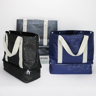 กระเป๋า👜🖤💙🧺 กระเป๋าผ้า กระเป๋าเเฟชั่น กระเป๋าสะพายข้าง 2 ช่อง สวยอินเทรนด์เเนวเกาหลี  ราคาพิเศษ โรงงานผลิตเอง