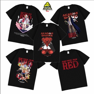 คอลูกเรือเสื้อยืด พิมพ์ลายอนิเมะ One Piece MUGIWARA CREW AKAGAMI SHANKS THE DIVA UTA MONKEY D LUFFY ทรงสามเหลี่ยมS-5XL