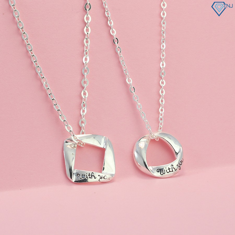 สร้อยคอคู่รักรักเงินสําหรับผู้ชายและผู้หญิง DCD0002 TNJ Jewelry