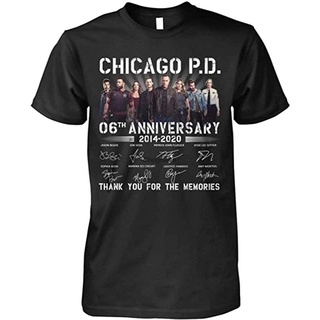 เสื้อยืดแขนสั้น คอกลม ผ้าฝ้าย 100% พิมพ์ลาย Chicago Pd 60Th Anniversary Thank You ขนาดใหญ่ สําหรับผู้ชาย 2021