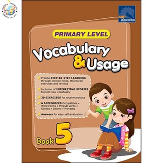 Global Education หนังสือแบบฝึกหัดคำศัพท์ ป.5  Primary Level Vocabulary &amp; Usage Book 5