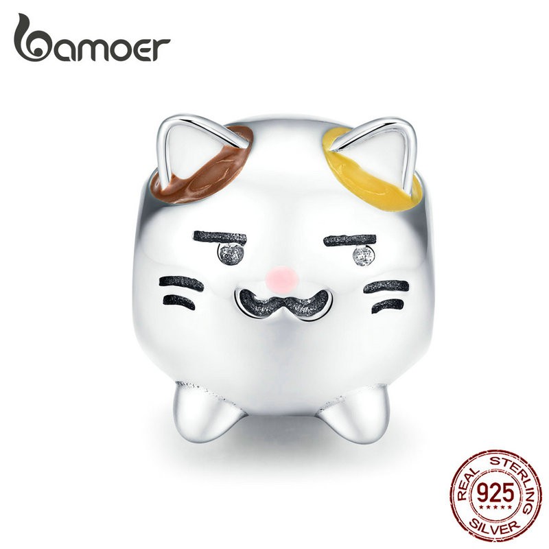 Bamoer Lovely Kitty Charm 925 เงิน SCC 1348