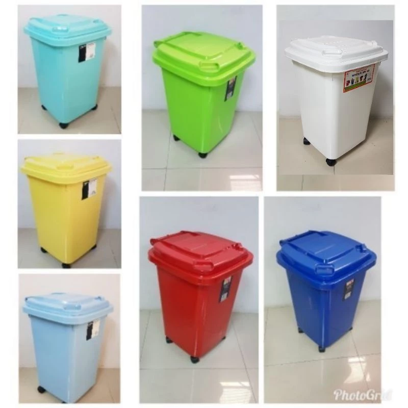 ถังพลาสติกเกรดเอ ใส่ผ้า 60ลิตร มีล้อ สีสันสวยงาม ไม่เหม็น