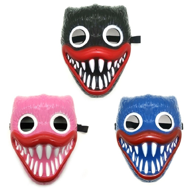 2022 อะนิเมะ Huggy Wuggy 23x18x8 ซม. FaceMask ตัวอักษร Poppy Playtime Huggy Wuggy หน้ากากน่ากลัวของเ